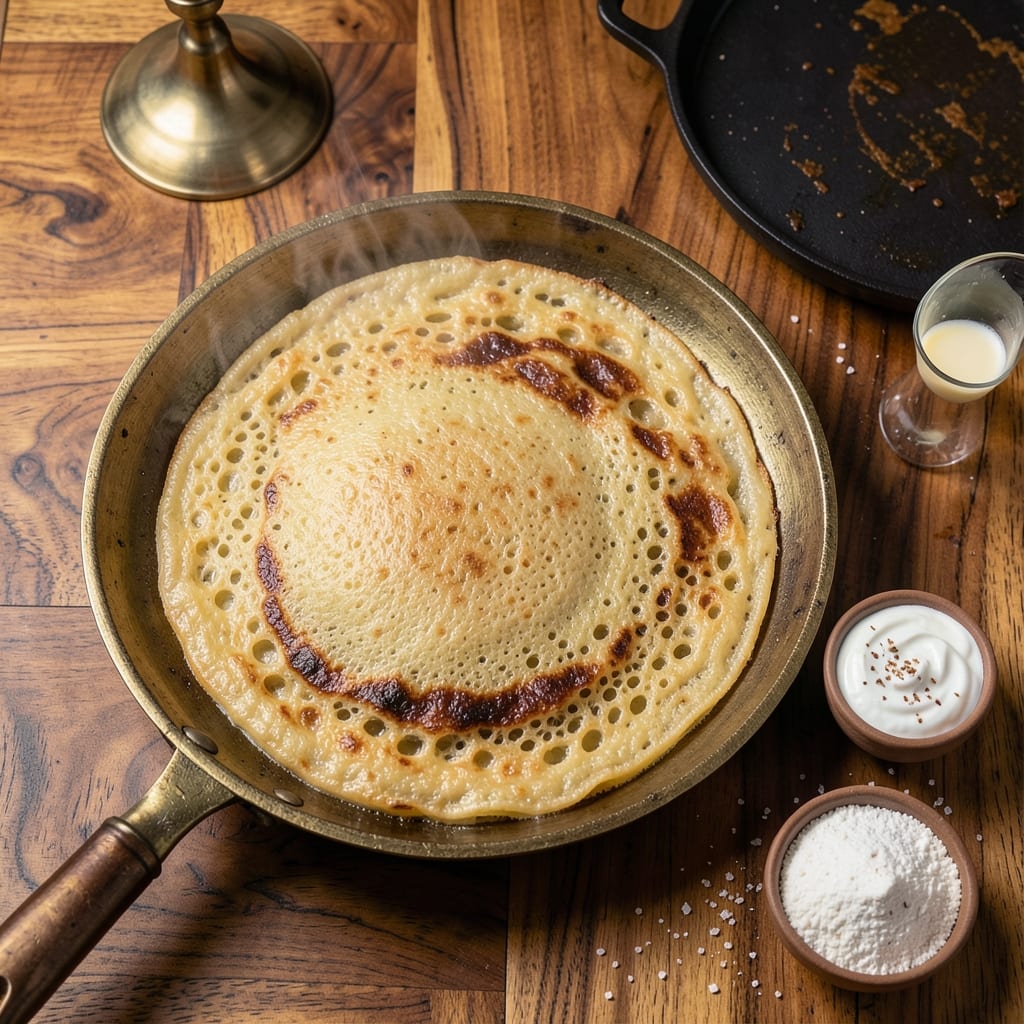 Appam Recipe With Rice Powder: South Indian Pancakes With Coconut Curd Dip
