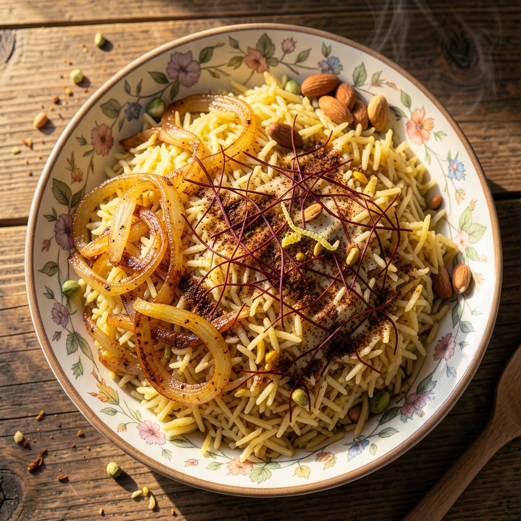 Arabic Saffron Rice Recipe: Golden Threads and Toasted Spice Harmony