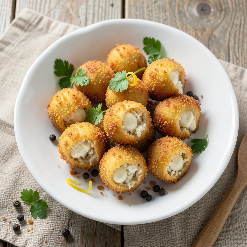 Arancini Recipe Leftover Rice: Crispy Fried Bites with Melty Mozzarella Hearts