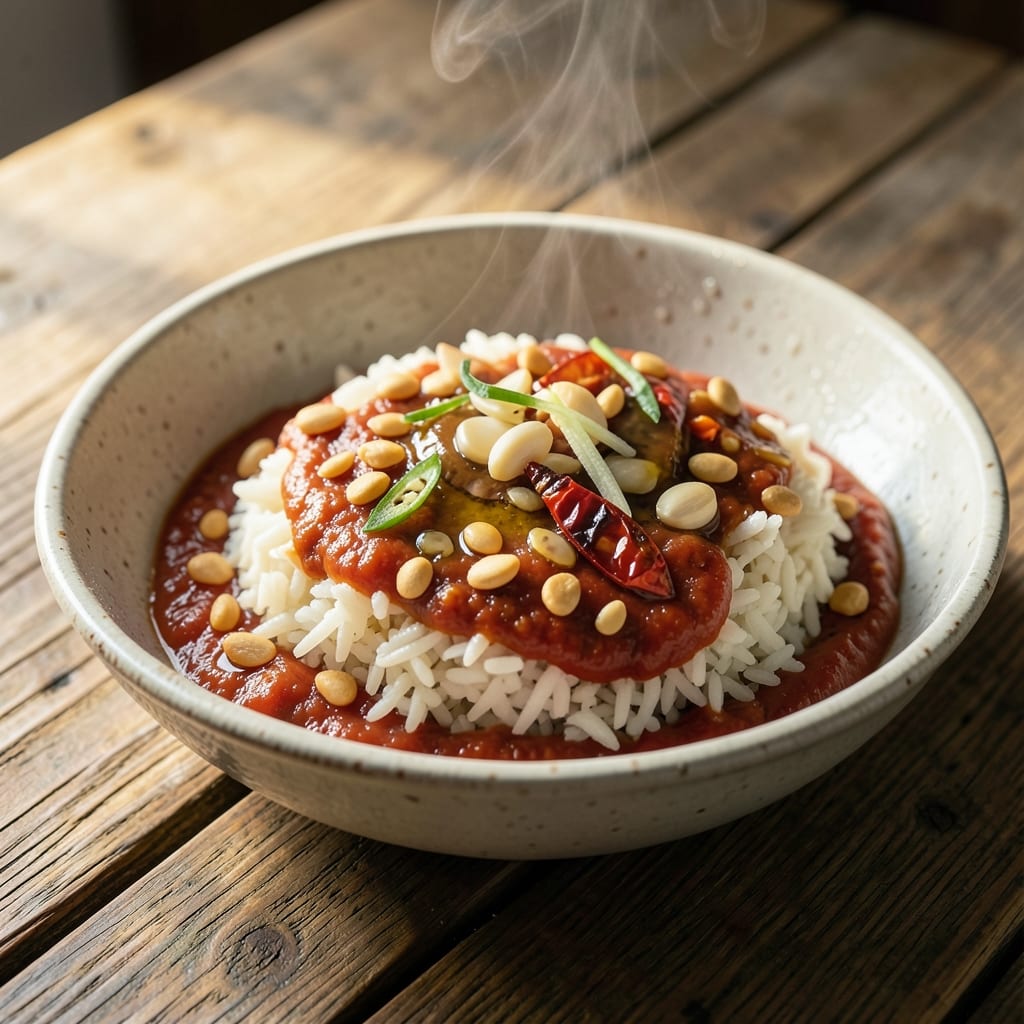 African Dry Rice Recipe: Toasted Peanut and Tomato Spice Crunch