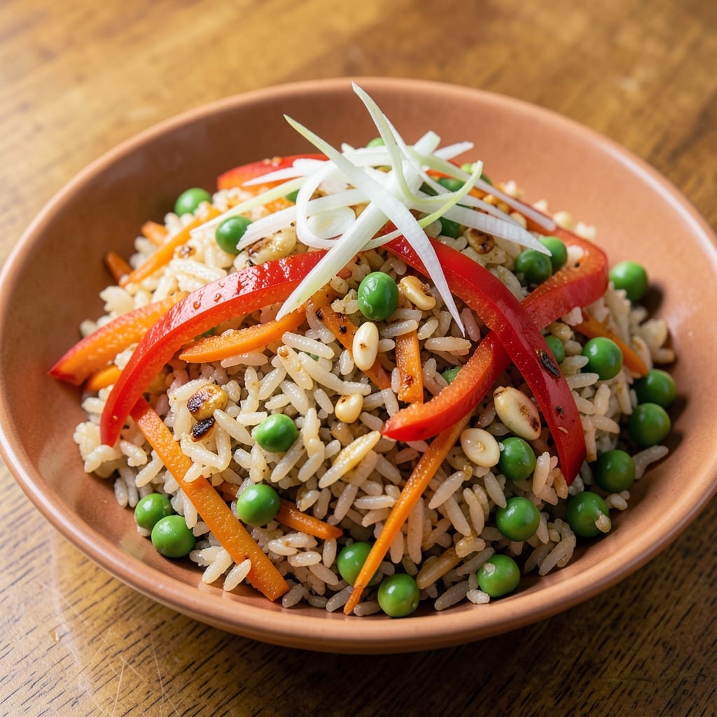 Asian Vegetable Fried Rice Recipe: Wok-Hei Smoke and Crunchy Edges