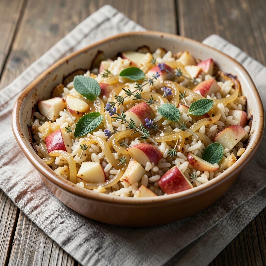 Apple Rice Stuffing Recipe: Herb-Infused Crispy Edges and Moist Centers