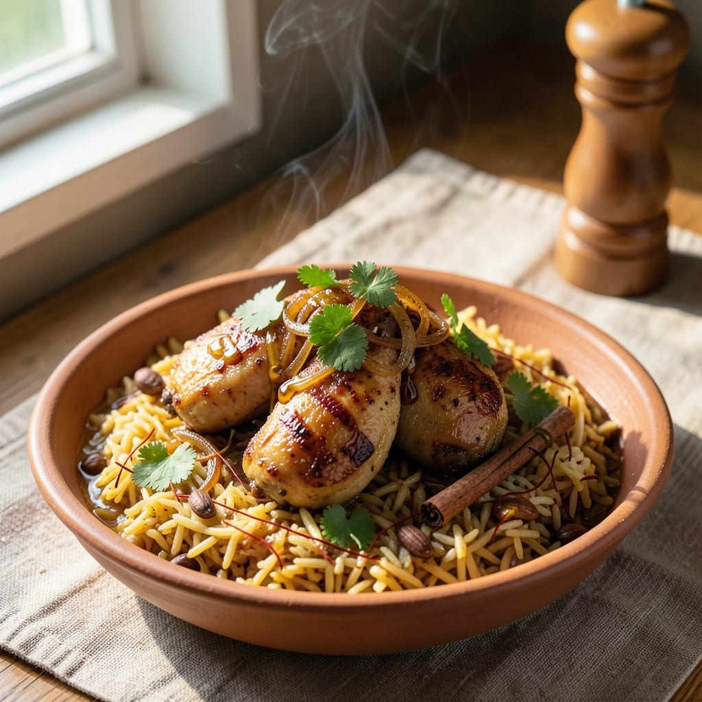 Afghani Chicken and Rice Recipe: Warm Spiced Pilaf With Tender Chicken