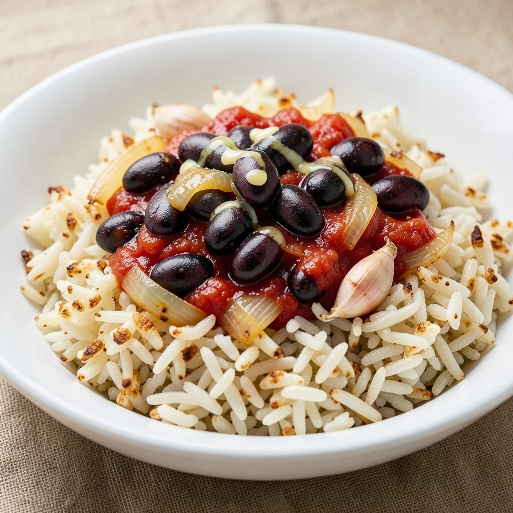 1 Cup Mexican Rice Recipe: Tomato-Topped Crispy Edges and Fluffy Hearts