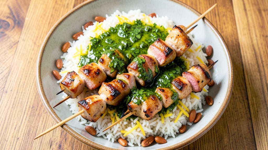 Chicken Shashlik Rice Recipe: Skewered Spice and Fragrant Rice Harmony