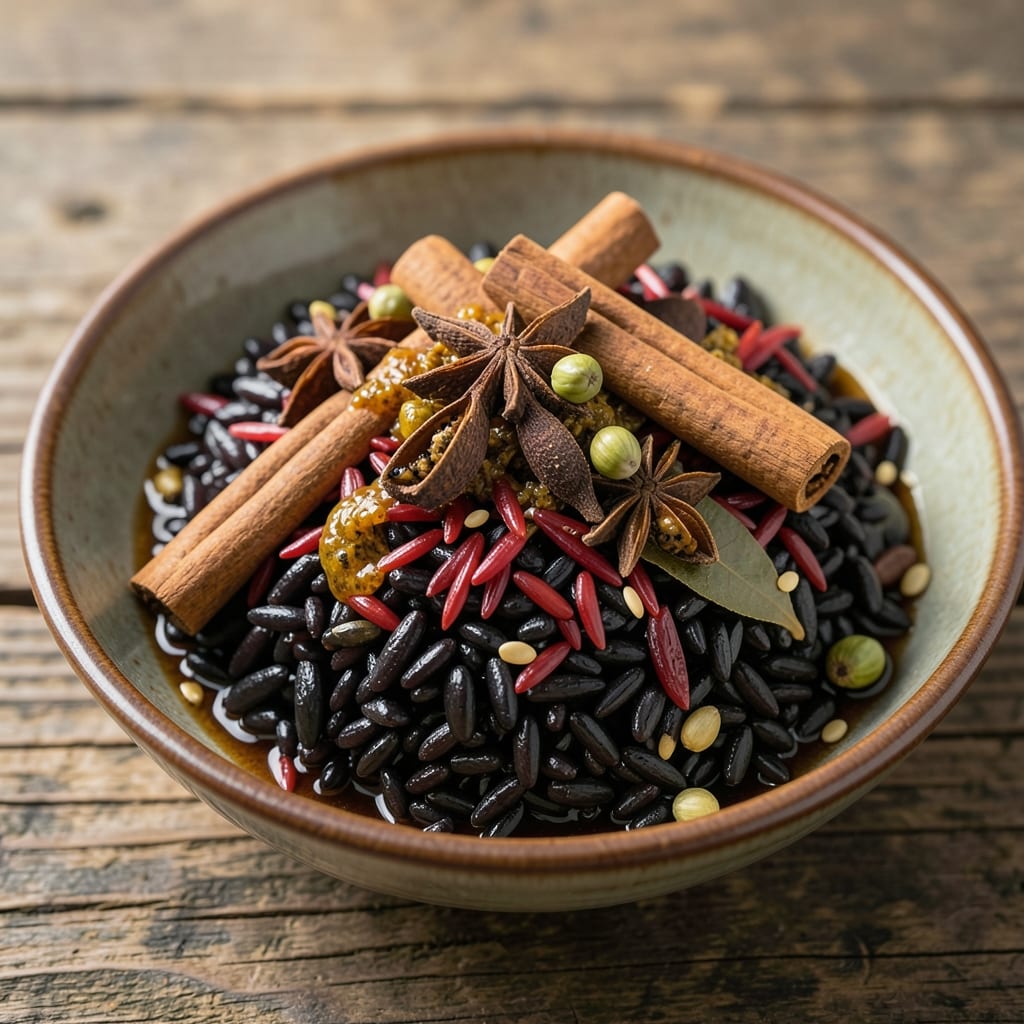 Ancient Rice Recipe: Fragrant Toasted Spice Infusion with Crispy Edges