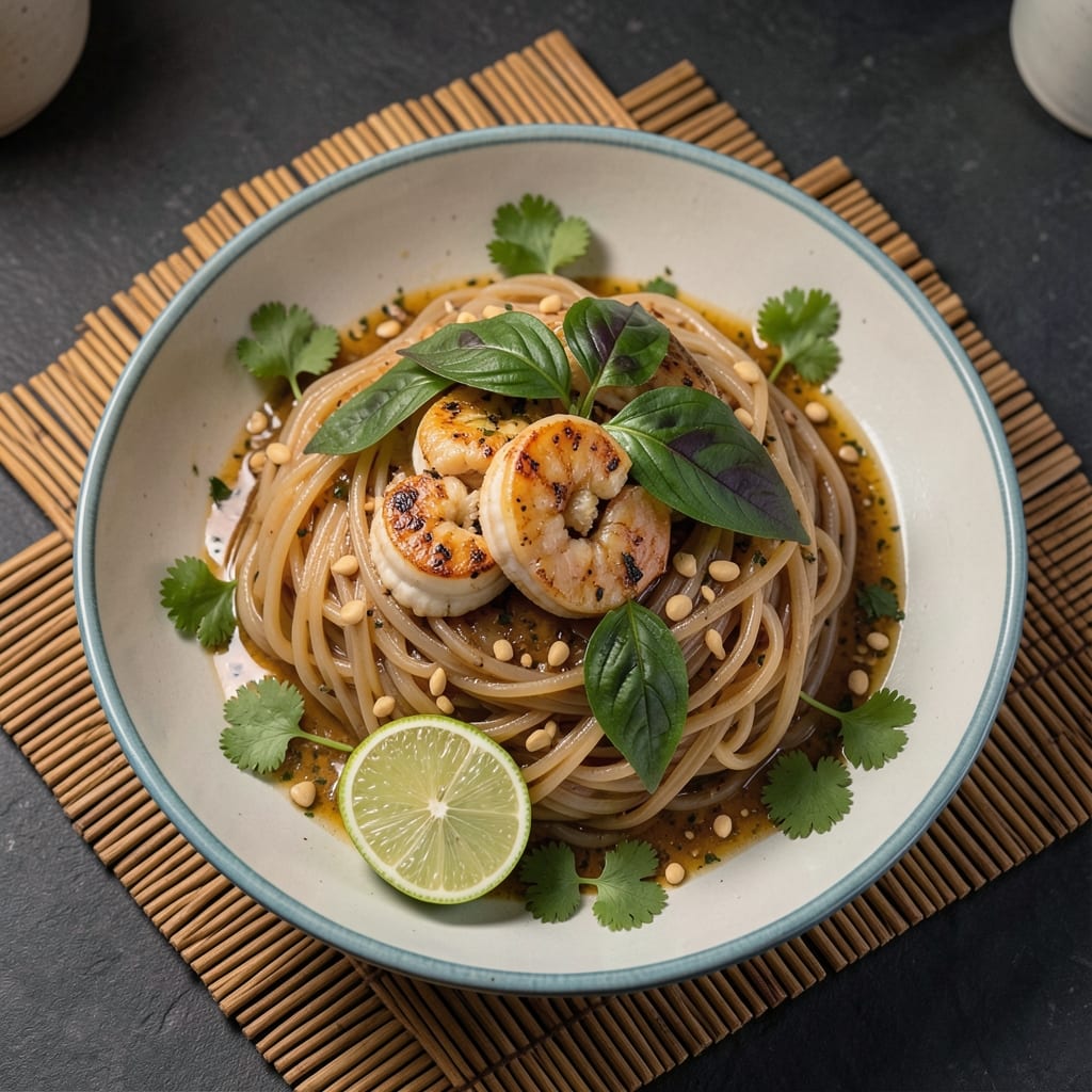 A Taste of Thai Vermicelli Rice Noodles Recipe: Balanced Sweet-Sour Sauce Over Slippery Strands