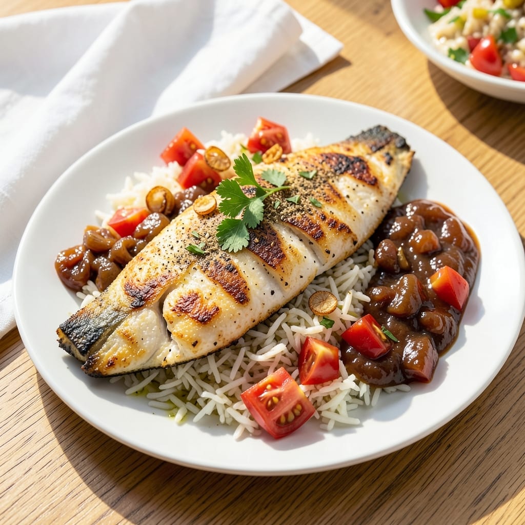 Arabic Fish and Rice Recipe: Spiced Lemon-Coriander One-Pot Magic