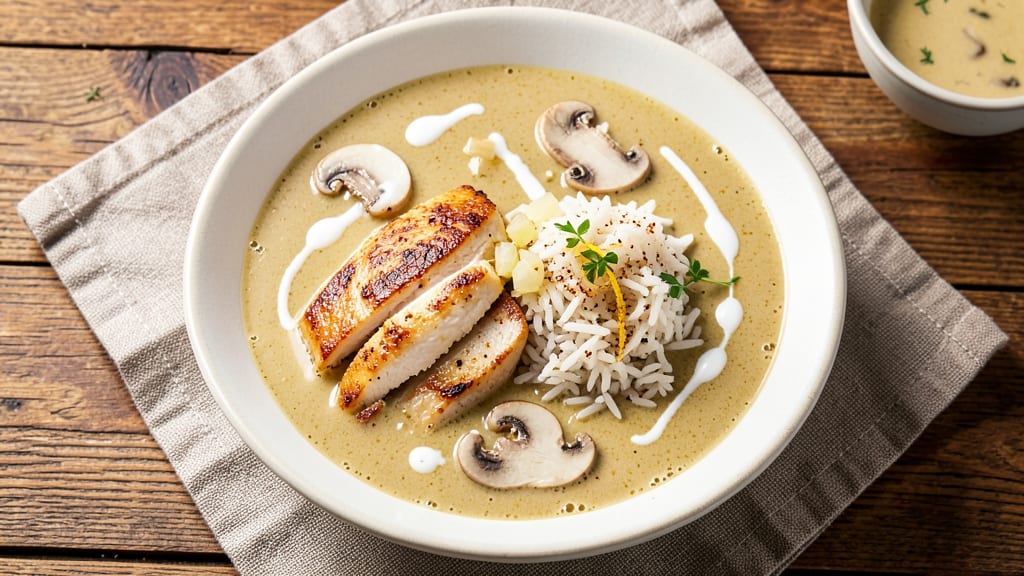 Chicken Rice Sour Cream Mushroom Soup Recipe: Creamy Mushroom Melt With Tender Chicken