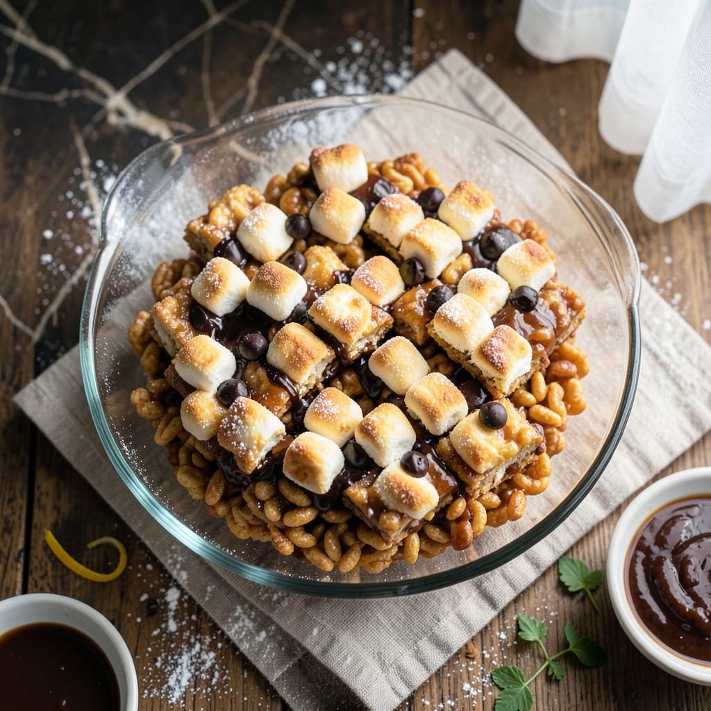 Air Fryer Rice Crispy Treats Recipe: Crunchy Edges and Gooey Marshmallow Hearts