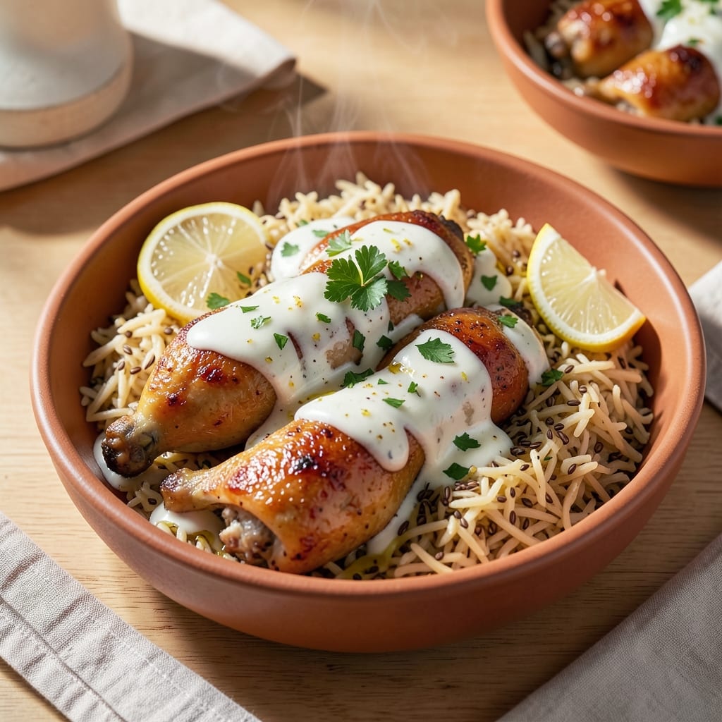 Albanian Chicken and Rice Recipe: Spiced Yogurt-Marinated Comfort