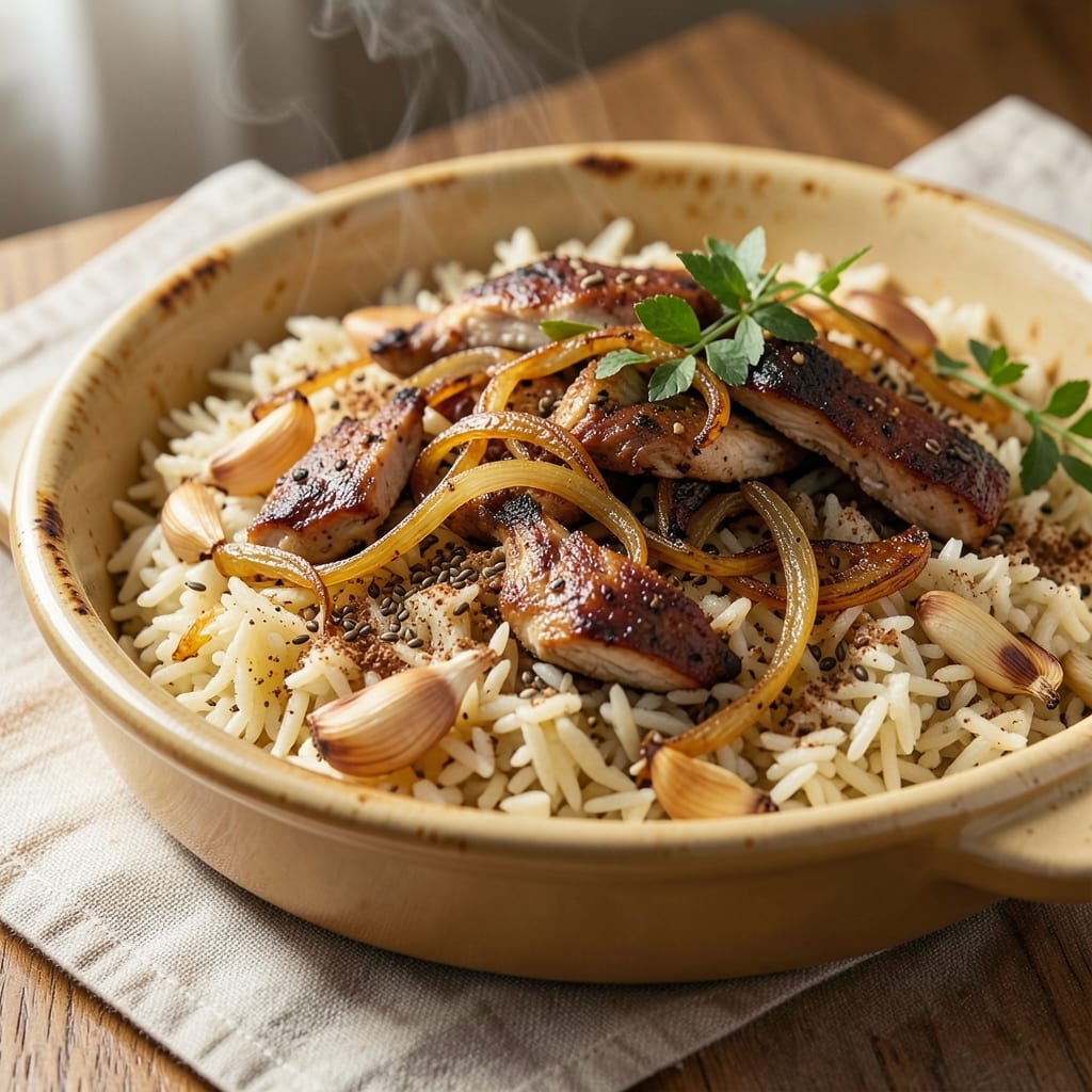 Arabic Rice Pilaf Recipe: Toasted Spice and Saffron Fragrance