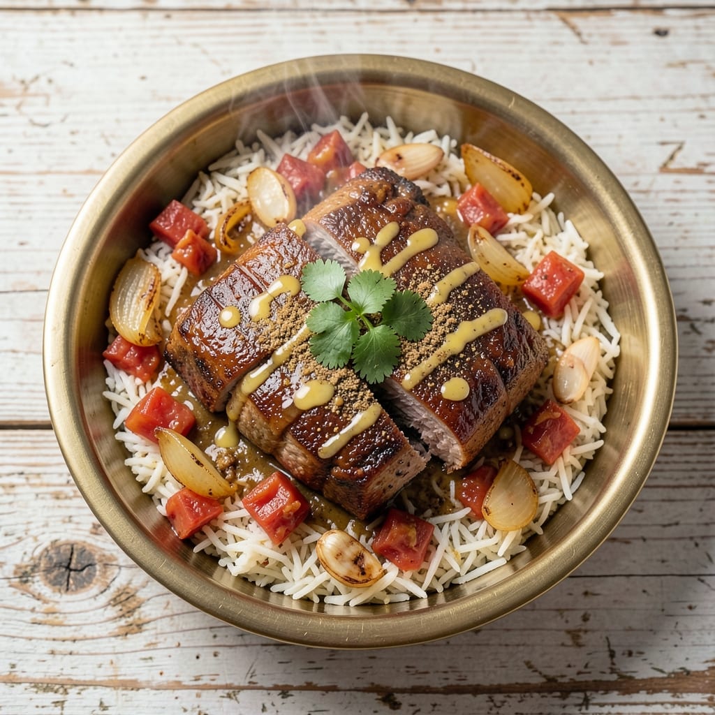 Al Kabsa Rice Recipe: Spiced Lamb and Rice Feast with Toasted Yemeni Crunch