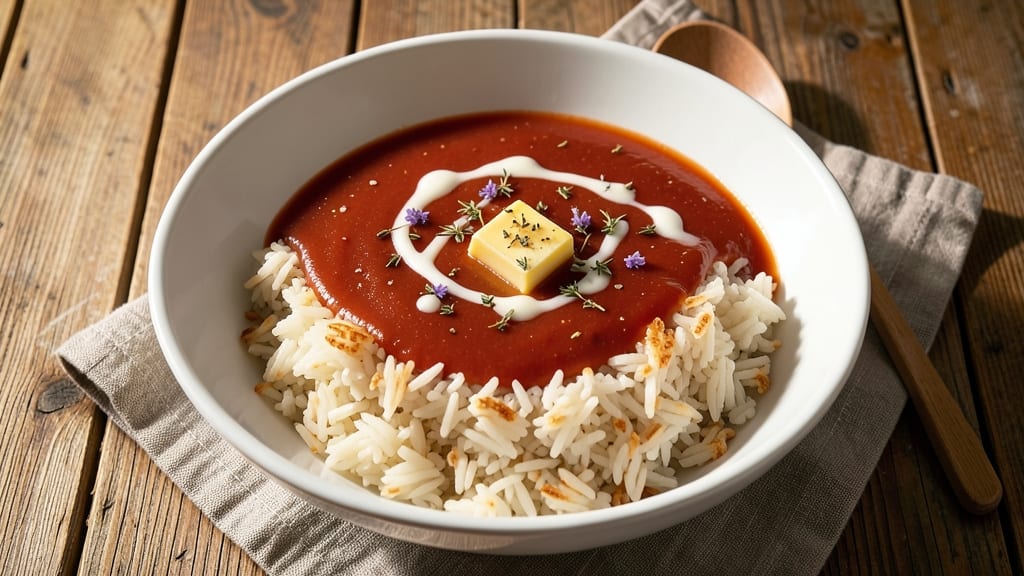 Canned Tomato Soup and Rice Recipe: Creamy Tomato-Rice Mash in One Pot