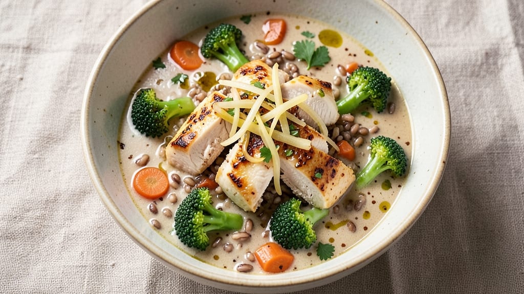 Chicken Broccoli and Brown Rice Soup Recipe: Warm, Hearty Bowl With Chewy Rice and Veggies