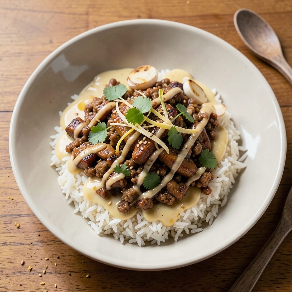 Asian Ground Turkey and Rice Bowls Recipe: Fragrant Coconut-Jasmine Rice with Umami-Packed Turkey