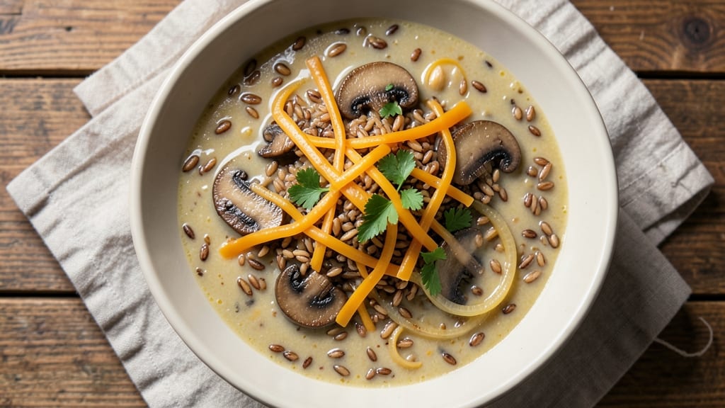 Cheesy Wild Rice Soup Recipe: Velvety Mushroom and Cheese Blend