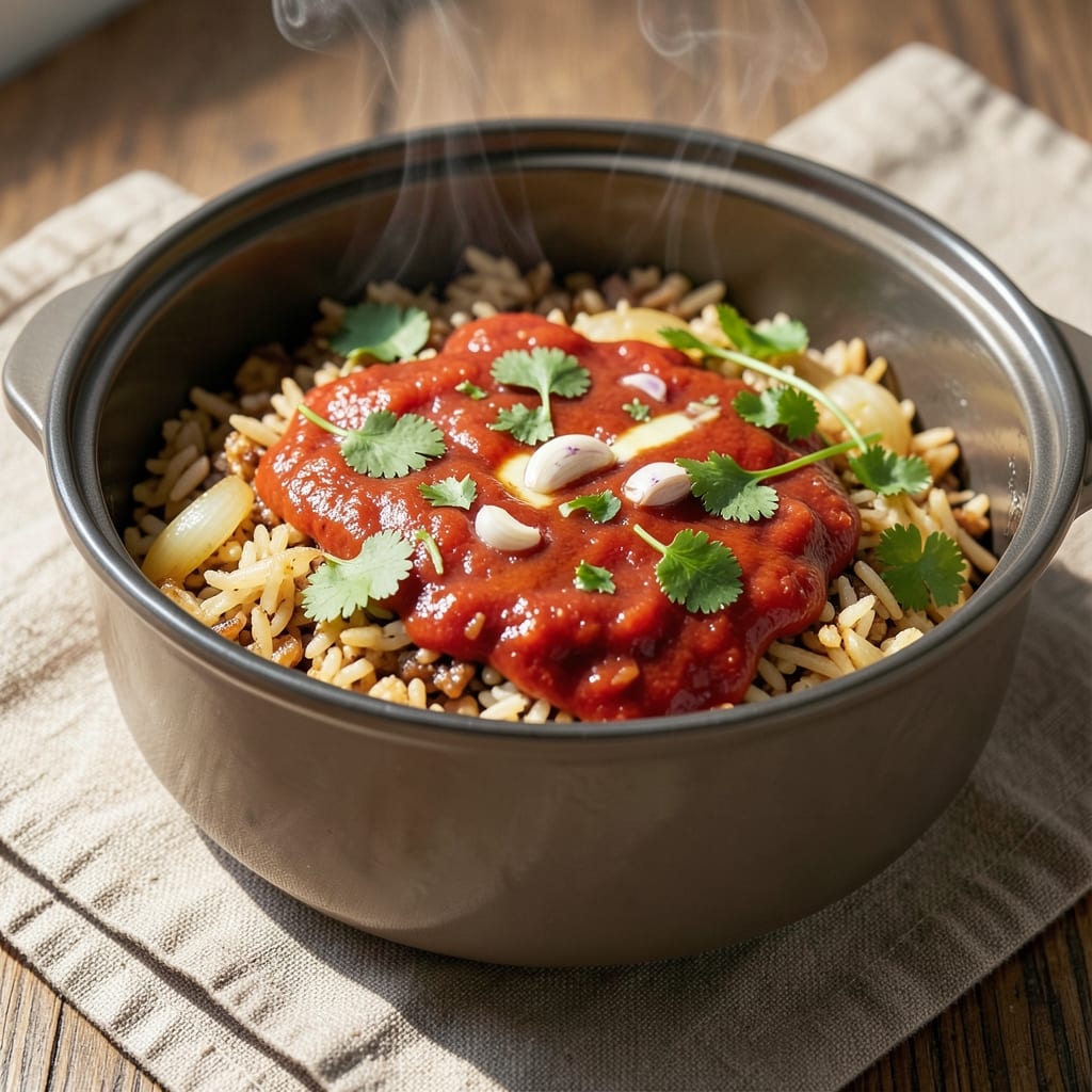Aroma Rice Cooker Mexican Rice Recipe: Tomato-Cilantro Crunch in 30 Minutes