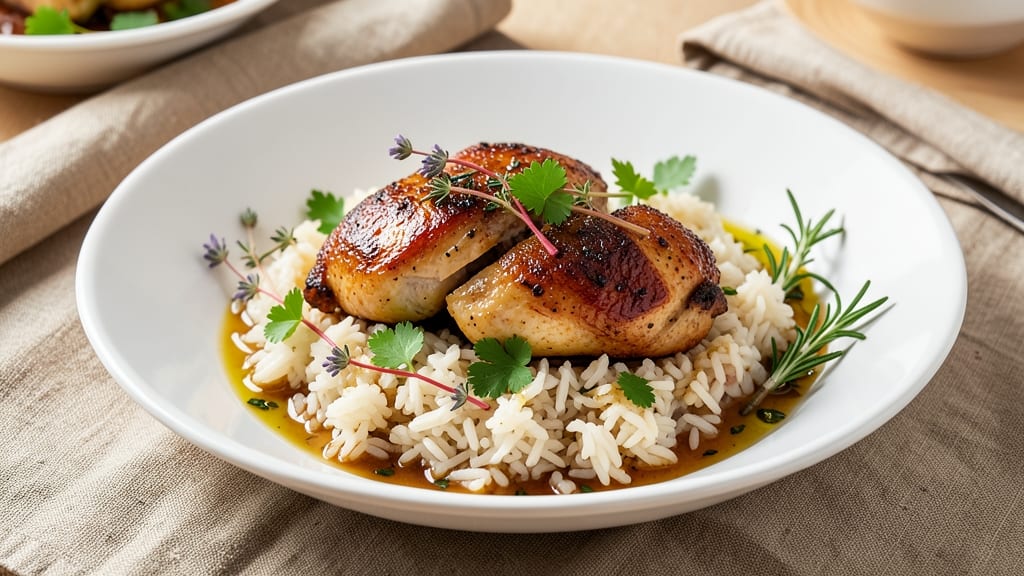 Chicken and Herb Rice Recipe: Savory One-Pan Meal With Aromatic Fragrance