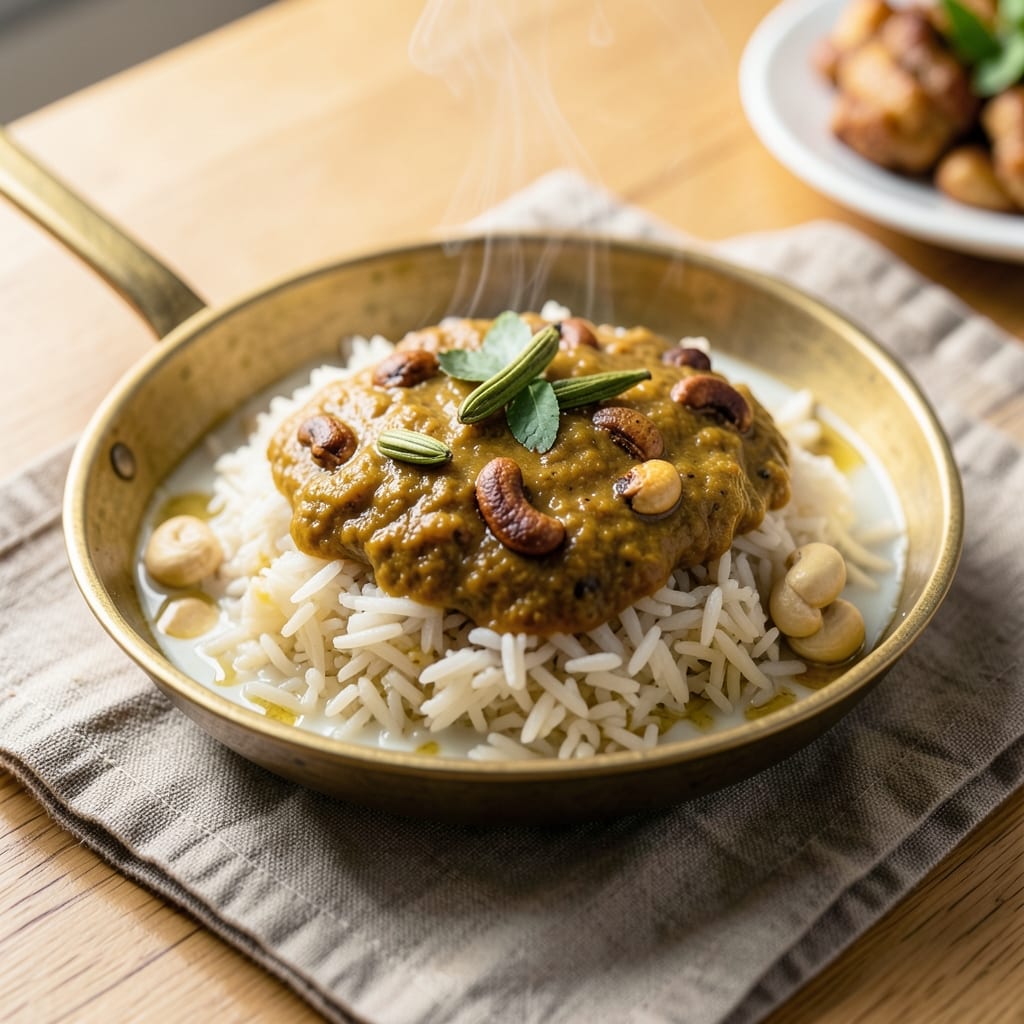 Anglo-Indian Coconut Rice Recipe: Fragrant Spice-Infused Basmati with Toasted Cashews