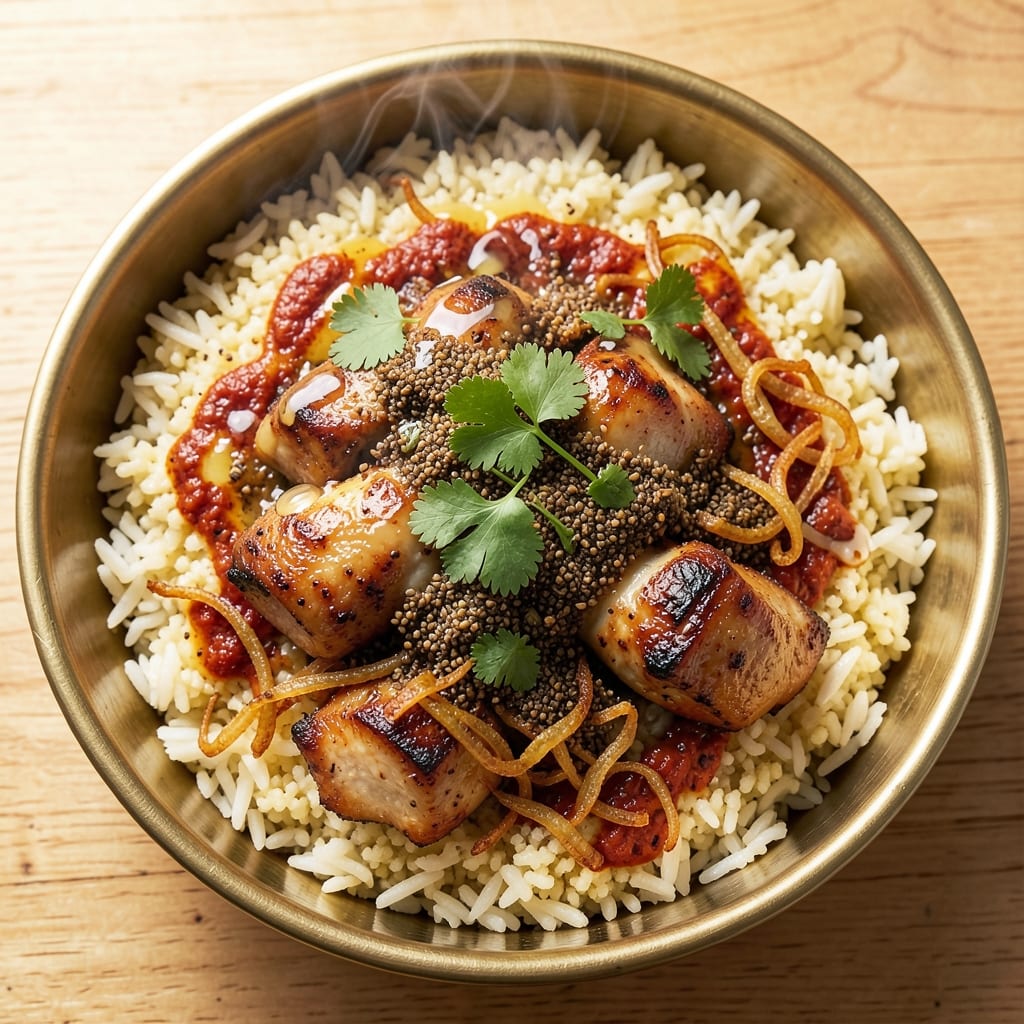Algerian Rice Recipe: Harissa-Spiced Golden Pilaf With Toasted Almonds