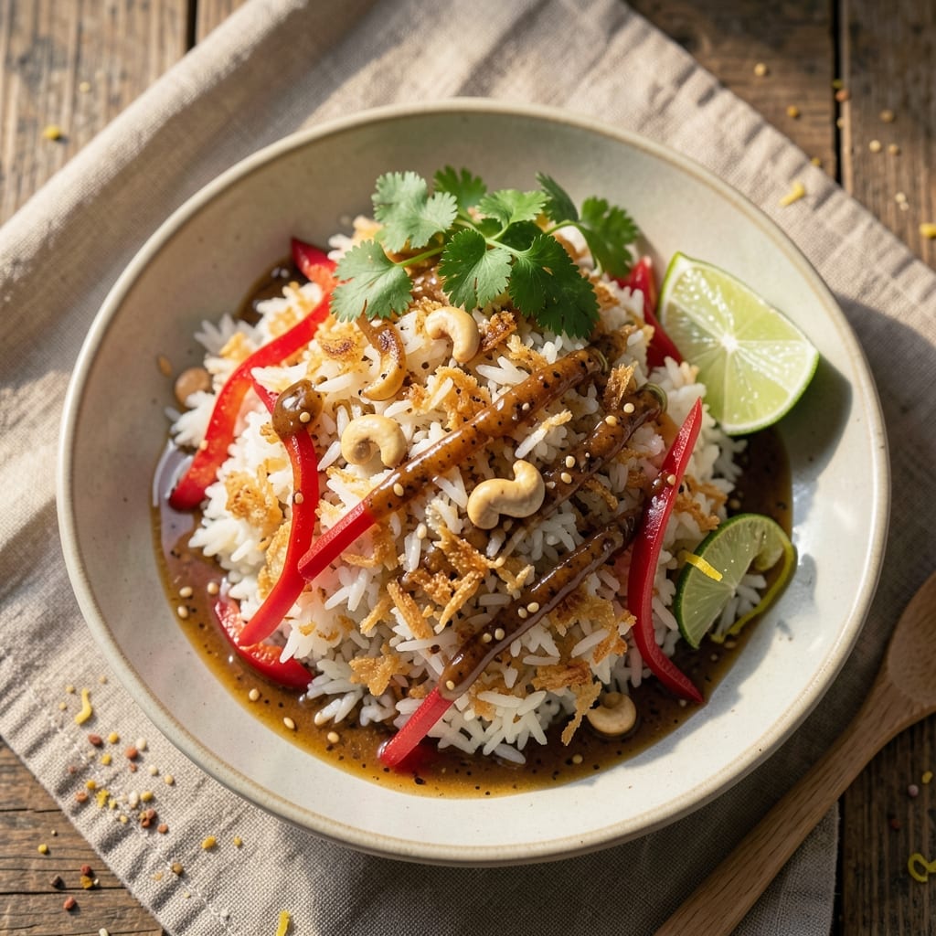 Asian Crispy Rice Salad Recipe: Wok-Tossed Crunch with Peanut Dressing Magic
