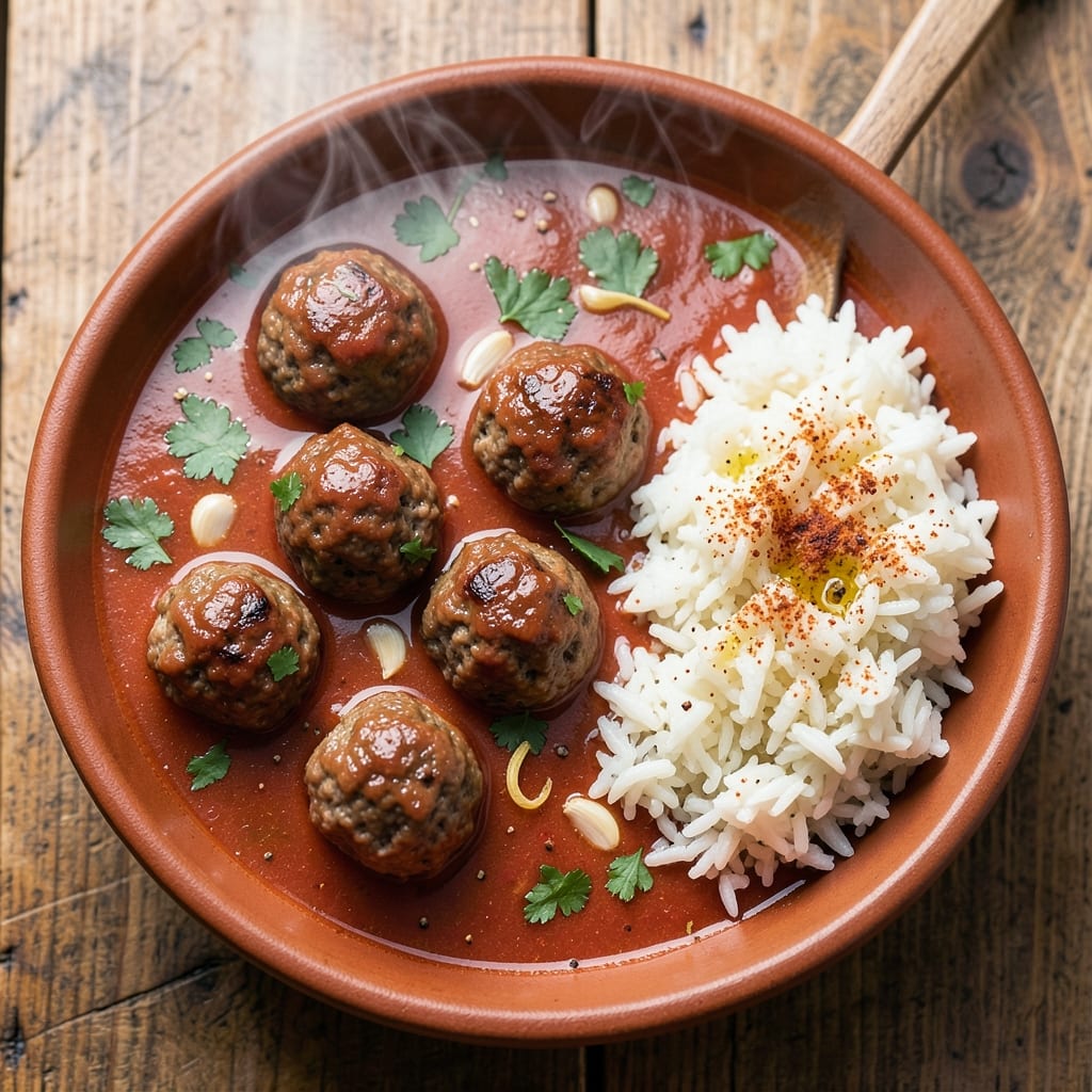 Albondigas Soup Recipe with Rice: Spiced Meatballs in Tomato-Basil Broth Over Fluffy Grains