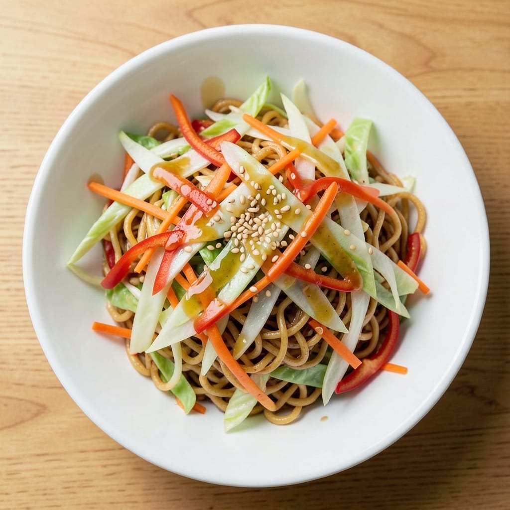 Asian Coleslaw Recipe with Ramen Noodles and Rice Vinegar: Crunchy Noodle Twist on Classic Slaw