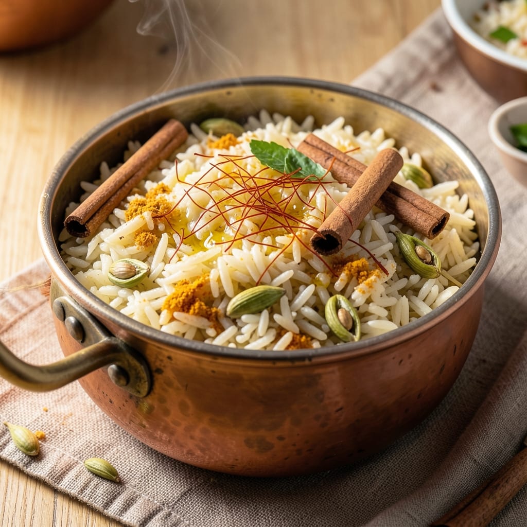 Advieh Rice Recipe: Cardamom-Spiced Fragrance With Toasted Almond Crunch